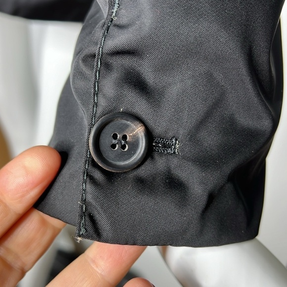 Prada Sz 38 Lightly Padded Black Structured Button Blazer Jacket - Picture 7 of 12